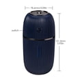 thumbnail image 4 of Humidificador Oficina en casa Difusor de niebla de escritorio 3W 300ml Pulverizador de niebla del humidificador USB del coche, Azul oscuro sidaley HA005317-04B, 4 of 6