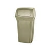 Rubbermaid Commercial 8430-88BG Ranger Fire-Safe Container, Square, Structural Foam, 35 gal, Beige
