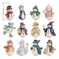 thumbnail image 4 of 12pcs Diamond Pearl Christmas Ornaments Decorations, Xmas Hanging Tree Pendants, Seasonal Indoor Outdoor Decor for Christmas Tree Mantel Window Wall, Gifts for Family Friends, 4 of 7