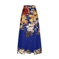 thumbnail image 4 of WXLWZYWL Boho Maxi Skirts for Women Plus Size Trendy Fall 2024 Long Beach Skirts High Waisted Floral Renaissance Skirt with Pockets, 4 of 5