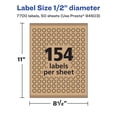 thumbnail image 6 of Avery Kraft Brown Round Labels, .5" Diameter, 7,700 Labels, 6 of 9