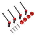 thumbnail image 4 of Conjunto de eje de transmisión de metal, cubos de rueda hexagonales, combinador CVD para coche Traxxas LaTrax Teton 1/18 RC, Rojo, 4 of 10