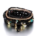 thumbnail image 1 of 8pcs Bohemian Beaded Turquoise Charm Bracelet - Handmade with Love!, 1 of 5