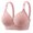 Pink, variant on WTOBBY Women's Comfort Underwire Bra: Fashion Thin Moulded Cup with Plaid Pattern Design, Smooth T-Shirt Bra with Three Rows of Adjustable Back Hooks for Perfect Fit,Blue S(38/85)