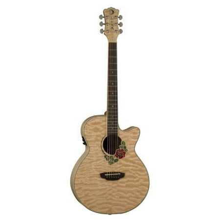 Luna Flora Rose Acoustic-Electric Guitar