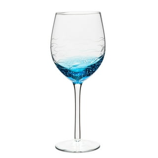 4-Pack Cute Cool Striped Fish Stemmed Drink Wine Glasses 6oz (SHF