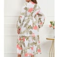 thumbnail image 4 of DeHolifer Dresses for Women Plus Size Floral Print V-Neck Long Sleeve Loose Comfy Long Dresses White 2XL, 4 of 4