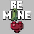 thumbnail image 2 of Women's Minecraft Be Mine Creeper  Graphic Tee Athletic Heather Large, 2 of 4