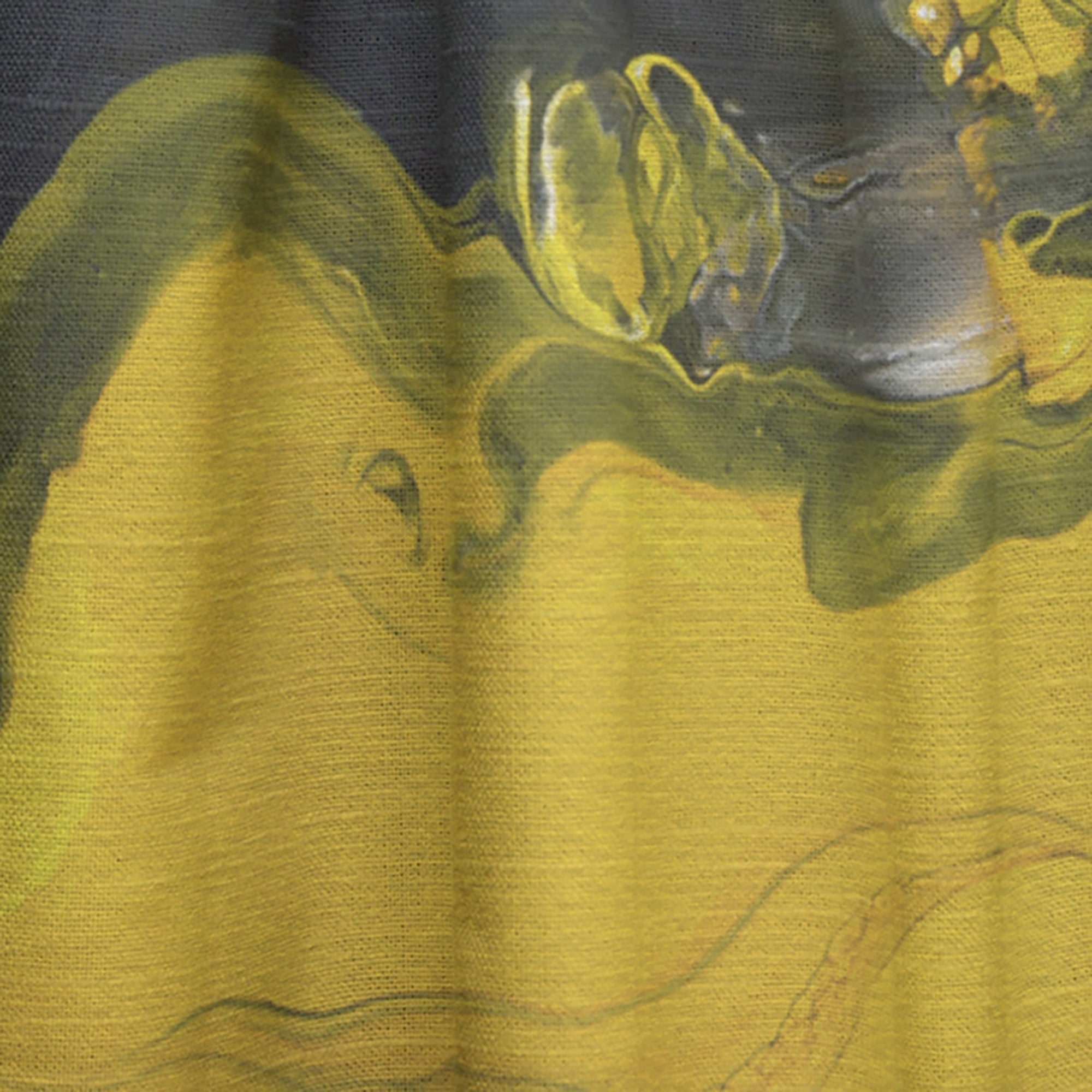 Designart 'Yellow Marbled IV' Modern & Contemporary Curtain Panel