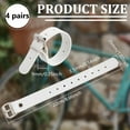 thumbnail image 2 of 4 Pairs Bike Basket Straps White PU Leather Strap Leather Leash Bicycle Buckles Adjustable Handle Bars Strap Belt, 2 of 5