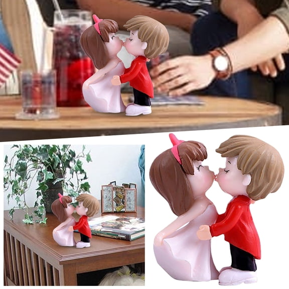 Desktop Decor,Valentine's Day Decorations Couple Toys Home Decor Boy Dress Girl Wedding Cake Topper