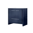thumbnail image 4 of Navy Blue Bathroom Vanity 36" X 20" - White Quartz Countertop, Solid Wood Frame, Soft Close, Scratch And Stain , Interior Cabinet & Drawers For Storage, Faucet Ready W D Bath With Construction,, 4 of 4