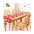 thumbnail image 1 of Yuarrent Caminos de de Navidad Tela bordada Cómodos manteles individuales resistentes al desgarro Escritorio Impreso Mantel Diseño Adornos de Kits de decoración para fiestas Árbol blanco rojo Yuarrent HA068983-07, 1 of 6