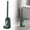 Blackish Green, variant on Toilet Brush, Toilet Bowl Brush Set with Holder, Curved Bristle Scrubber, Long Handle Cleaning Brush, Anti-Splash Scrubber, Toilet Cleaner Caddy for Hard Water Stains Limescale Toilet Rings, Green