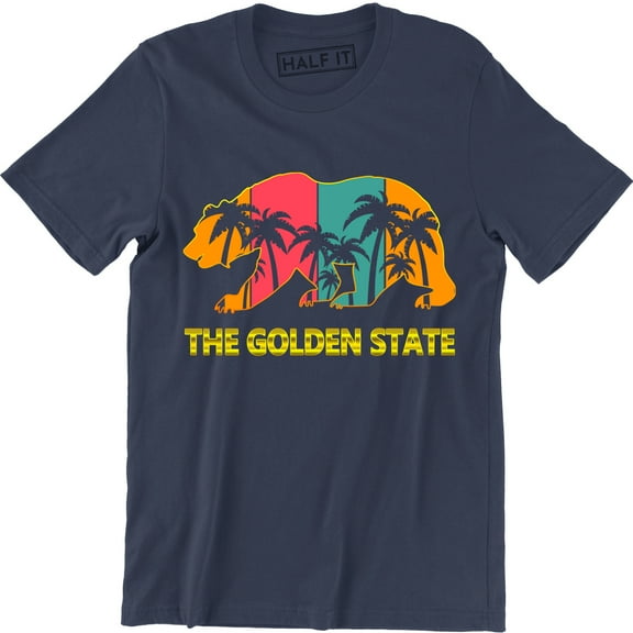 The Golden State California Republic Bear Flag Star Summer Vacation Men's T-Shirt