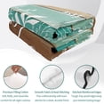 thumbnail image 4 of Quilts Twin Size, Teal Green Brown Botanical Soft Comforter Bedding Set for Bed, Farmhouse Wooden Leaves Lightweight Quilted Bedspread with Pillow Cover(2 Pieces) for All Season, 68x86 Inch, 4 of 9