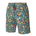 thumbnail image 5 of Naloa Foxes and Birds in Forest Men's Beach Shorts, Surfing shorts, Swim trunks, Quick Dry Swim Trunks for Surfing Beach Fun - Large, 5 of 9