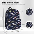 thumbnail image 4 of Uemuo Sardine Pattern Backpack for Work and Travel - Durable and Stylish Laptop Backpack, Water-Resistant, Anti-Theft Design, 4 of 9