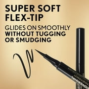 COVERGIRL Exhibitionist Lash Enhancing Liquid Eyeliner, 100 Matte Black Waterproof, 0.3 fo