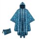 thumbnail image 1 of Poncho Impermeable Ligero - Poncho Floral Azul Marino, Impermeable y Transpirable con Gorro, 1 of 4
