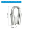 thumbnail image 2 of 1/2"/ 13mm Wire Rope Tube Thimble 304 Stainless Steel Rope Thimbles with Gusset Silver, 2 Pack, 2 of 5