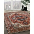 thumbnail image 3 of Ahgly Company Machine Washable Indoor Square Industrial Modern Fire Brick Red Area Rugs, 4' Square, 3 of 7
