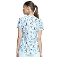 thumbnail image 5 of Cherokee Prints Women Medical Scrubs Top V-Neck Print CK637, 5 of 5