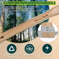 thumbnail image 4 of Pelle Mattock de Jardin, Pelle Piquet en Acier Inoxydable avec Manche en Bois, Outil Manuel Piquet Robuste pour Repiquer, Creuser, Planter, Ameublir le Sol, Camping Ou Prospection, 4 of 7