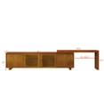 thumbnail image 6 of 63 Inch Mid-Century Modern Extendable TV Stand, Fits Up to 75 Inch TV, Farmhouse Media Console with Storage & Adjustable Panels, 6 of 6
