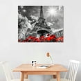 thumbnail image 2 of Creowell Paris Wall Art City Landscape Canvas with Eiffel Tower Prints Black and White Street Picture Decor for Bedroom 20x16 in/16x12 in, 2 of 6