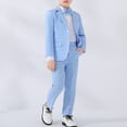 thumbnail image 4 of Coerni Boys Plaid Formal Blazer Lightweight Button-Down Suit Jacket with Flap Pockets Toddler & Teen School Sport Coats Wedding & Graduation, 4 of 4