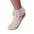 thumbnail image 2 of ASFGIMUJ Crew Socks For Women Princess Frilly Socks Wh Cotton Lace Socks Ruffle Girl Vintage Ankle Socks, 2 of 2