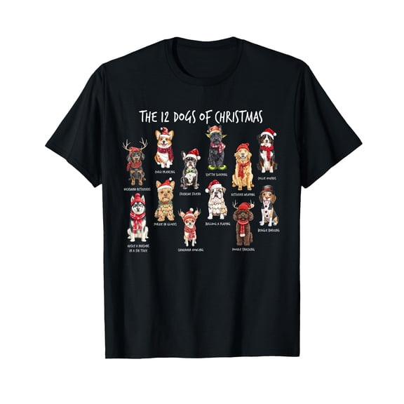 Cute Christmas Dogs T-Shirt for Dog Lovers - Fun Holiday Apparel for Pet Parents