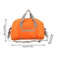 thumbnail image 3 of Lightweight Foldable Gym Duffle Bag with Separate Shoe Compartment Water Bottle Pocket Detachable Strap for Travel Sports Weekend Trip,Orange, 3 of 8