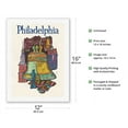 thumbnail image 2 of Philadelphia Liberty Bell at Independence Hall - Vintage Airline Travel Poster by David Klein c.1960s - Japanese Unryu Rice Paper Art Print (Unframed) 12 x 16 in, 2 of 4