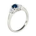 thumbnail image 2 of AoneJewelry 0.75 Carat Blue & White Diamond Seven Stone Engagement Ring In 10K White Gold, 2 of 5