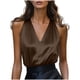 thumbnail image 1 of Correa de Espagueti para Mujer Tops de Satén Camisola Profundo Cuello en V Correas Delicadas Capa Vestir de Noche Verano Casual, 1 of 5