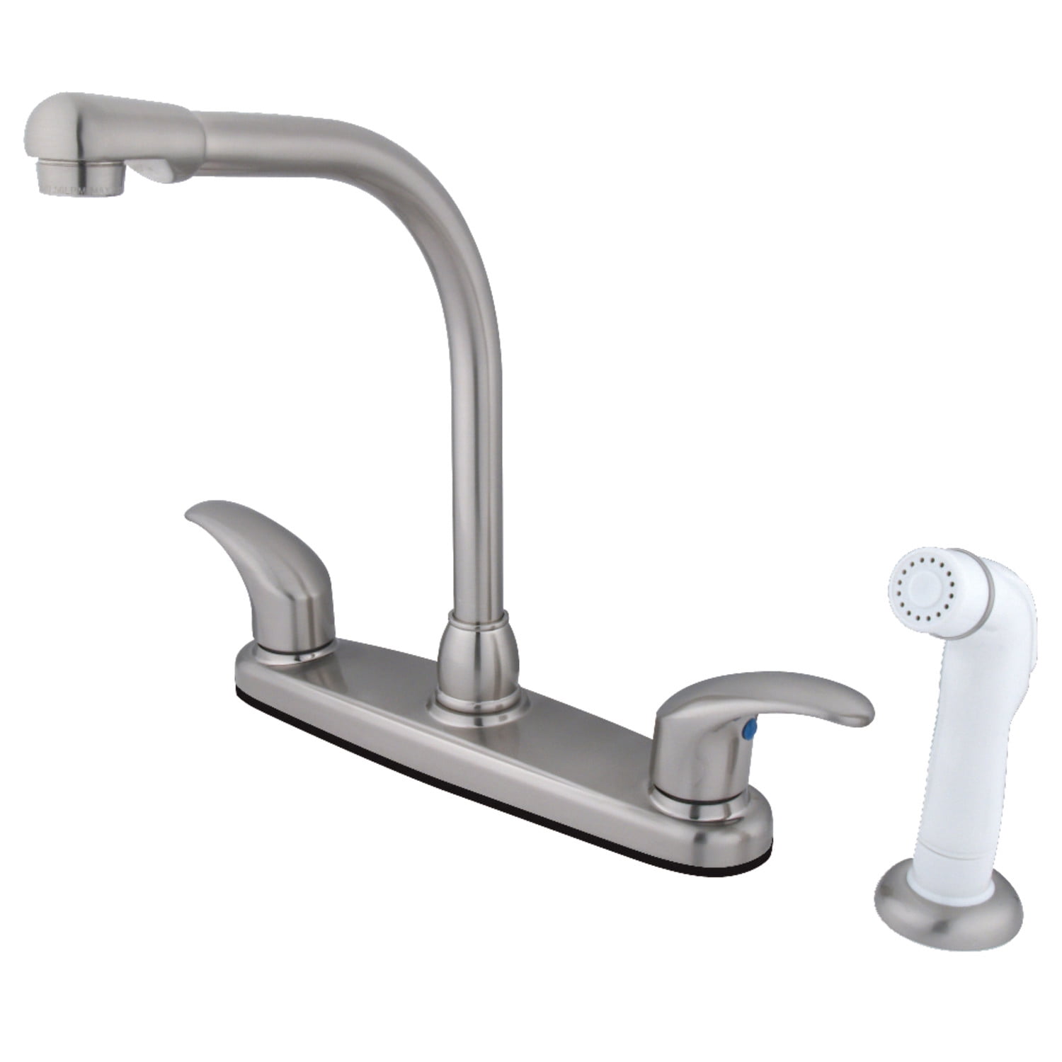 Kingston Brass FB718LL Legacy 8-Inch Centerset Kitchen Faucet with Sprayer, Brushed Nickel