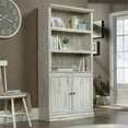 thumbnail image 2 of Pemberly Row 3-Shelf Modern Engineered Wood Bookcase w/Hidden Storage in White, 2 of 12