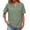 Green, variant on Casual Short Sleeve Button Up Shirt, Solid Color Vacation Beach Collared Casual Blouses Collar Shirts for Women Cotton Linen Blend Cotton Oxford Shirts Breathable Summer Shirt Blouse Top Tee