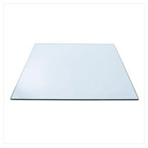 CintBllTer 18" Inch Square Clear Glass Table Top 1/2" Thick 1" Beveled Edge, 1" Corners