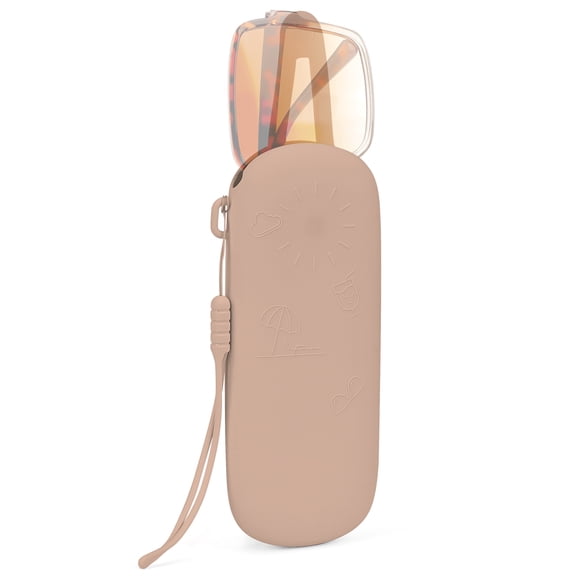 Linkidea Oversized Sunglasses Pouch, Large Frame Glasses Pouch for Sunglass, Eyeglasses Travel Bag Compatible with Rayban Aviator Max/Old Aviator/Caravan Reverse Square (Brown)