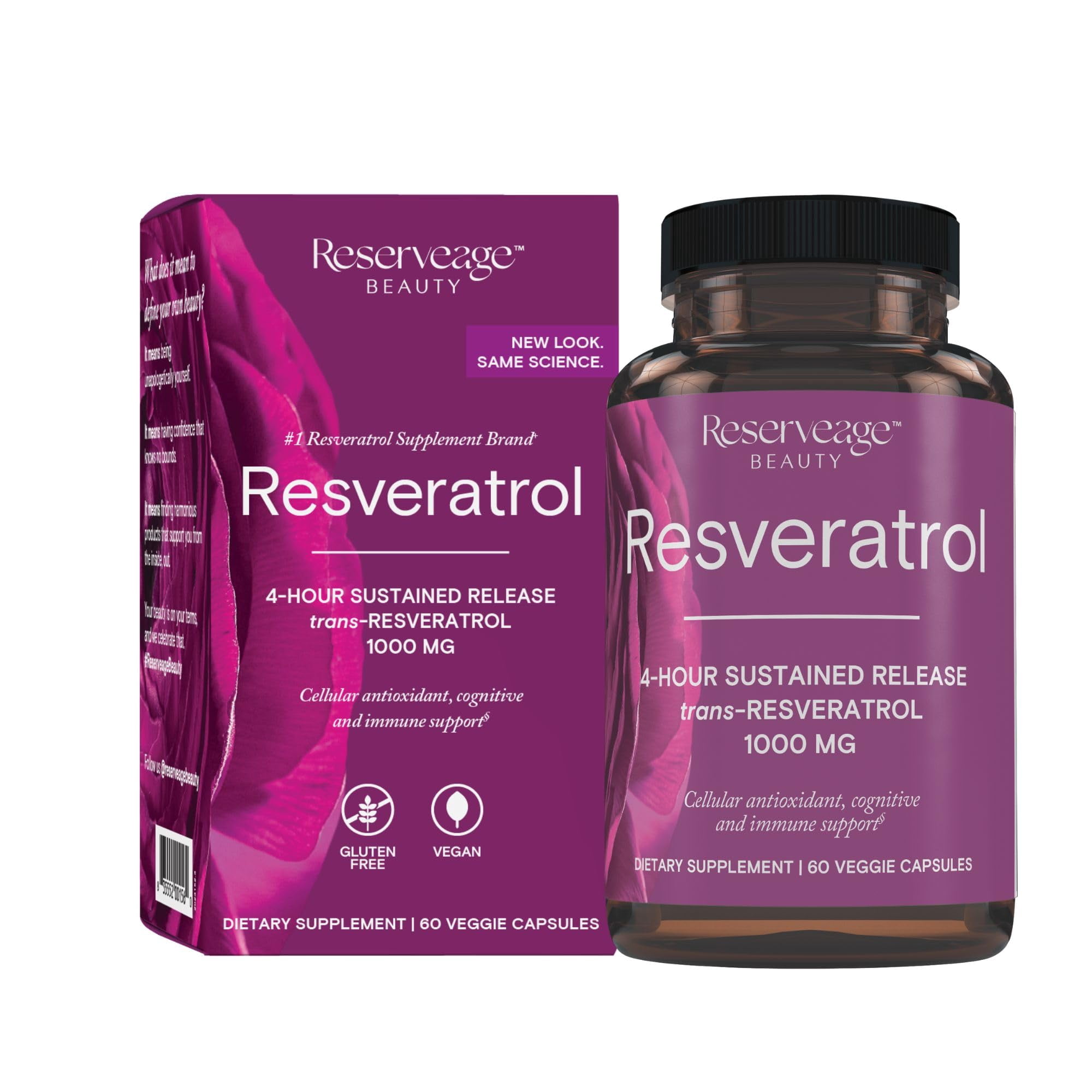 Suplemento Reserveage Beauty Resveratrol 1000 mg 60 cápsulas | Walmart ...