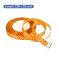 thumbnail image 2 of Uxcell Grosgrain Ribbons 25 Yards 5/8" Orange with White Dots Ribbon Bow, 2 of 5