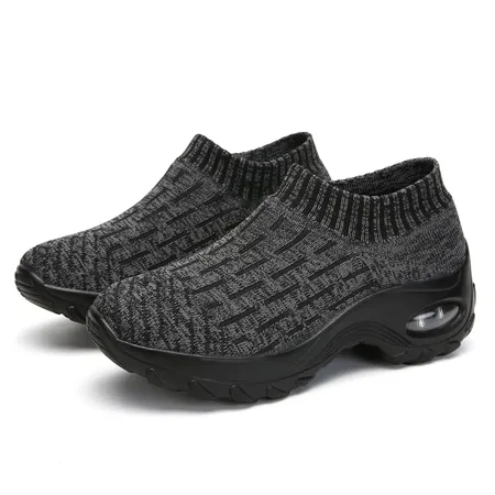 

Women‘s Casual Sneakers Breathable Air Cushion Running Shoes Slip-on Sports Shoes