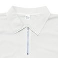 thumbnail image 6 of Fnooota Mens Polo Shirts with Collar, Casual Short Sleeve Pullover Zipper Summer Shirts White Size 3XL, 6 of 8