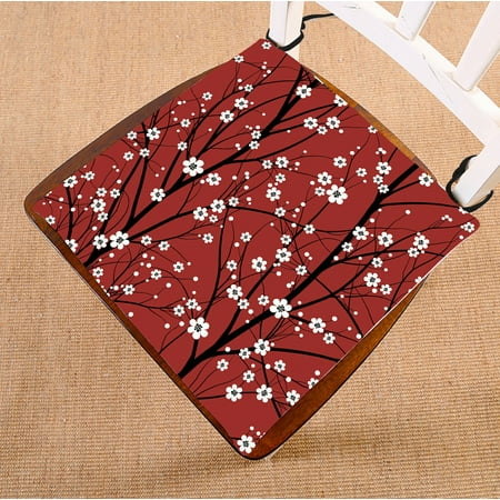 

ECZJNT Cherry Tree Pattern seat pad chair pads seat cushion 16x16 Inch