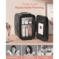 thumbnail image 4 of ACMETOP Skincare Fridge with Dimmable LED Light Mirror,4L/6 Can Mini Fridge for Skincare and Makeup,Cooler & Warmer, Portable Small Fridge for for Bedroom, Office, Dorm and Car, Black, 4 of 8