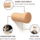 thumbnail image 3 of Natural Wooden Wall Hooks - Pack of 4 - Modern Wood Coat Rack - Decorative Wooden Pegs for Hanging Hat, Towel, or Purse (Beech Wood), 3 of 4