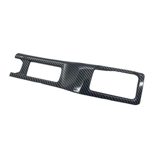 Cubierta del panel de palanca de cambios de consola central, reemplazo directo, fácil instalación, duradera para accesorios automotrices JL Fibra de carbono negra